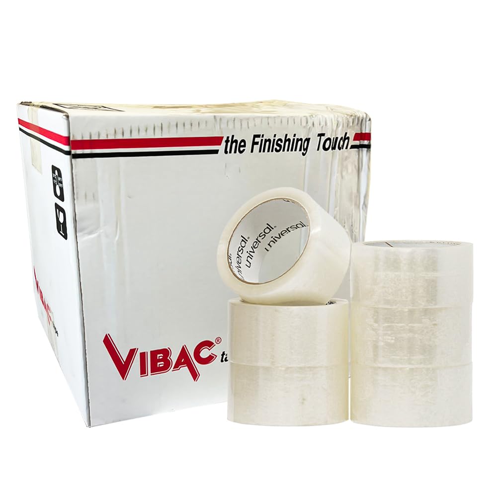 Venuscello 72 Rolls Vibac Clear Parcel Packaging Tape Industrial Purpose Rolls 48mm x 66m Ideal for Cardboard Box Packing House Moving Courier Packaging Heavy Duty Shipping Sellotape