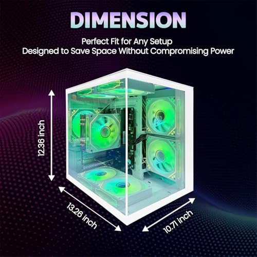 Image of Prebuilt Gaming Desktop Computer | 16G Memory | 512G SSD | AMD Ryzen5 6Cores 3.6G Up to 4.1G | RX 560 4G Graphics Card | Wi-Fi 6 | Gamer PC White