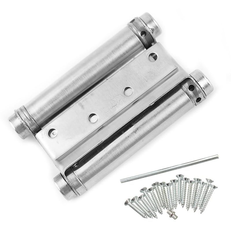 Bisagras de resorte de doble acción de 3 a 5 pulgadas for puerta, de acero inoxidable, for muebles de cafetería y estilo occidental. Bisagra plegable(4 pulgadas)