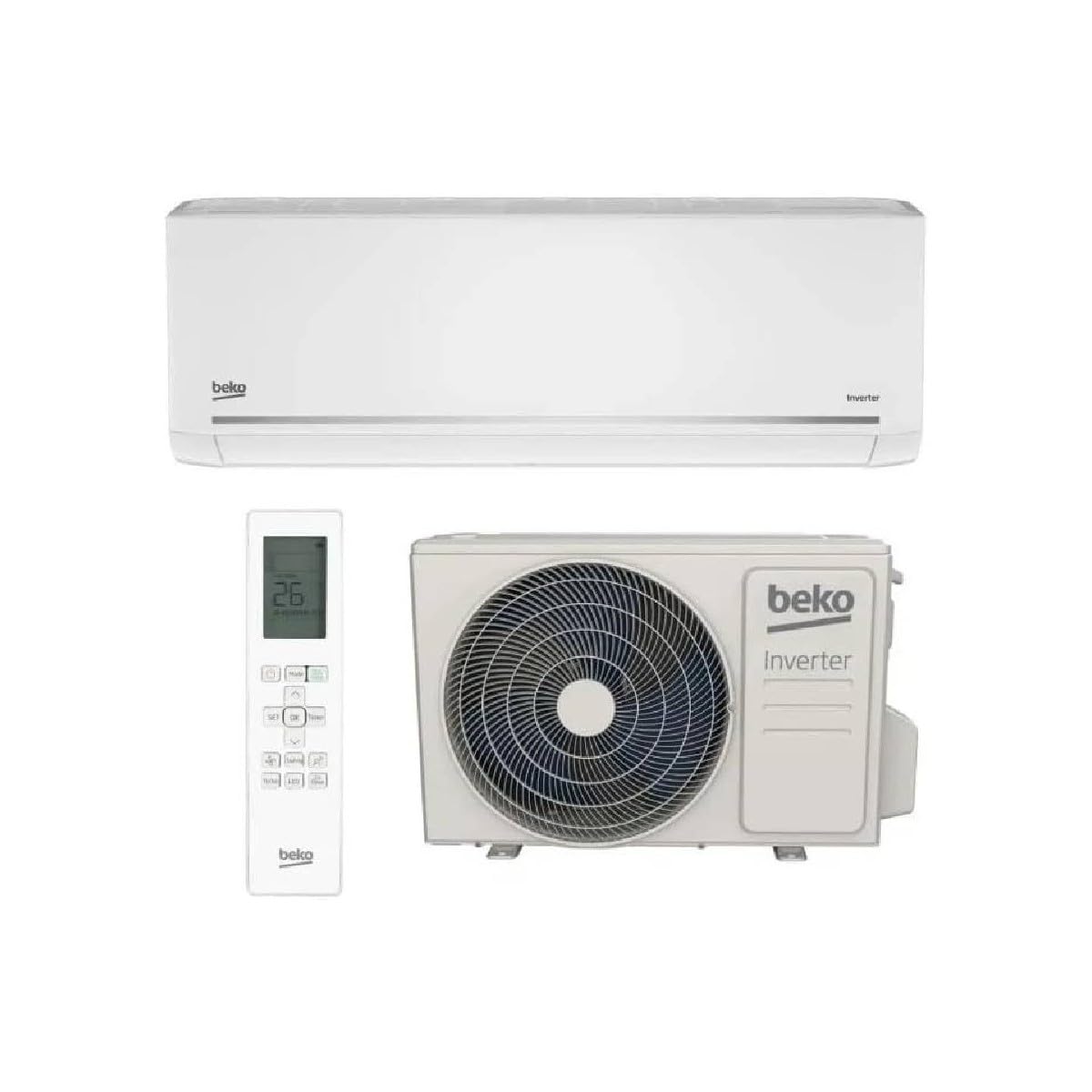 BEHPG095 + BEHPG096 - Climatizzatore 9000 Btu, Monosplit, Wifi, Classe energetica A++/A+