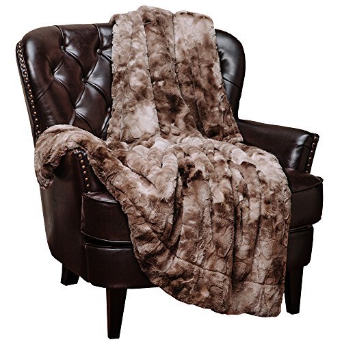 Chanasya Fuzzy Faux Fur Throw Blanket - Light Weight Blanket for Bed Couch