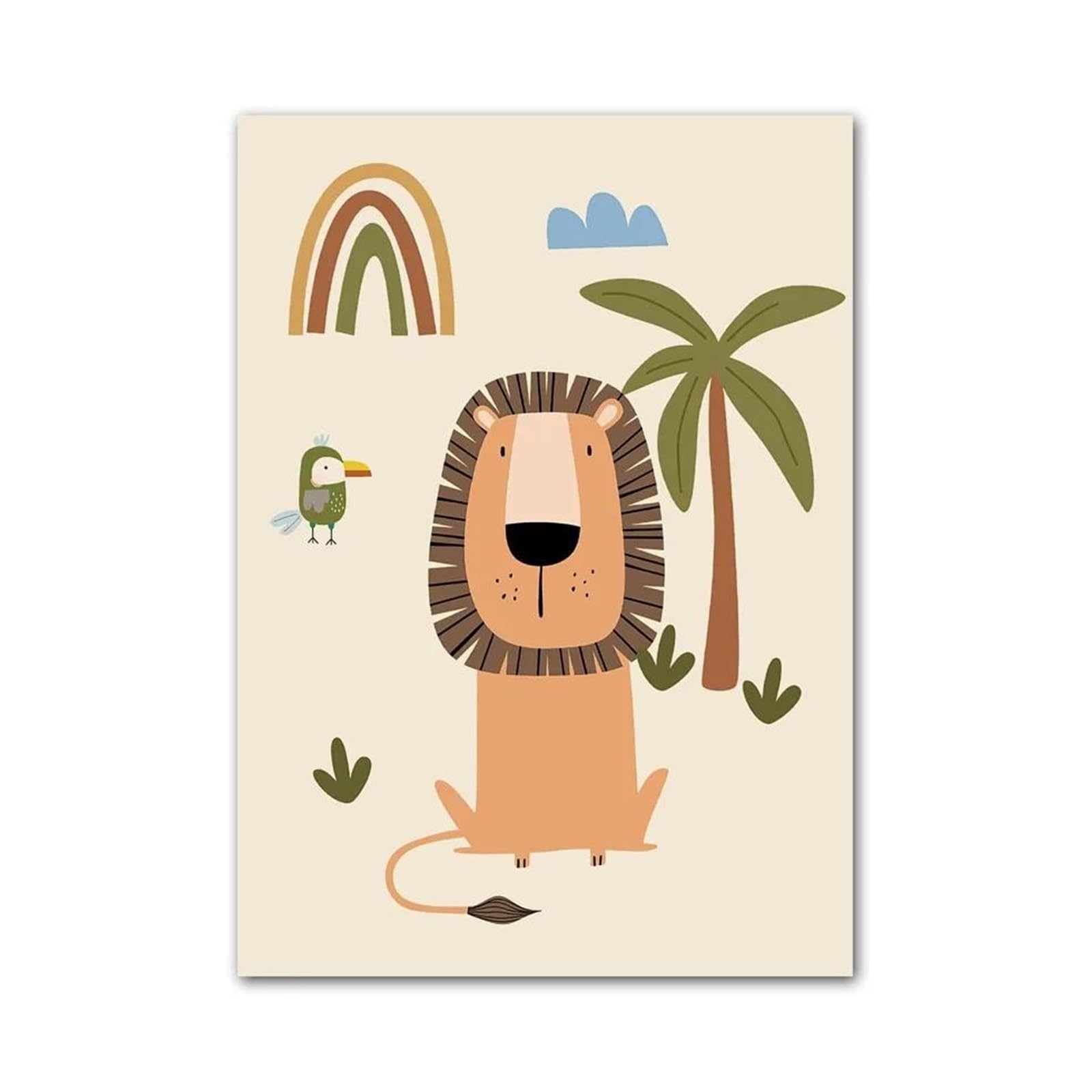 Xenite B Wall Art Canvas Prints Oho Style Nordic Posters No Frame Animals Prints Pictures Wall Art Canvas Painting Aby Kids Room Decor(,40X60cm)