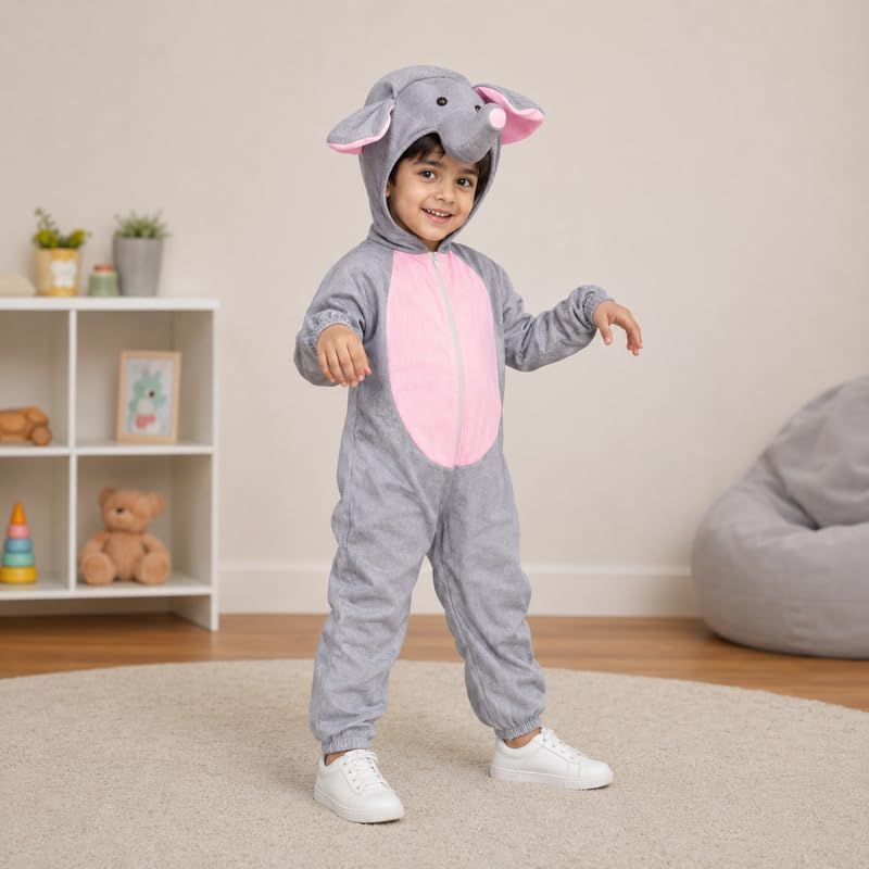 Image of Animal Costume for Kids | Plush Fancy Dress Costume for Boys & Girls |School Fancy Dress, Annual Day, Jungle Theme, Role Play, Halloween & Birthday Party