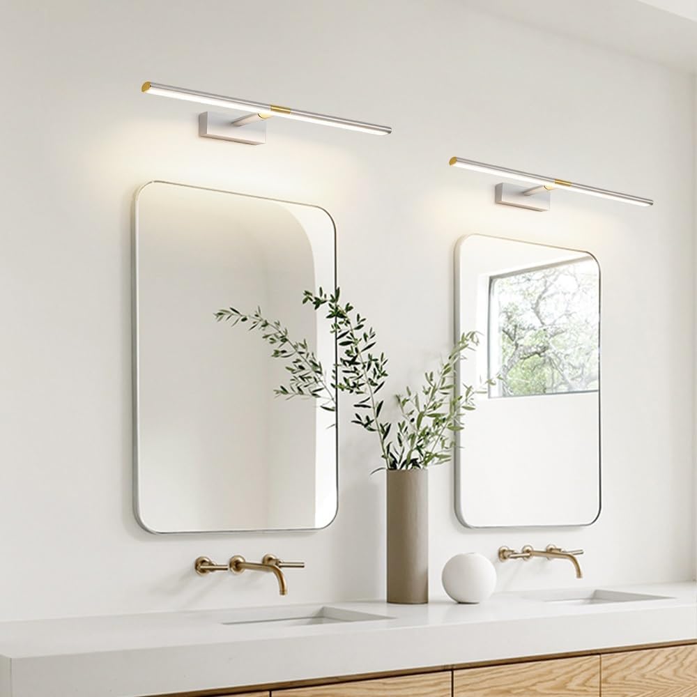 Vanity Light 70 cm LED Łazienka 3000 K Ciepła biel Aluminium Regulowany kinkiet ścienny