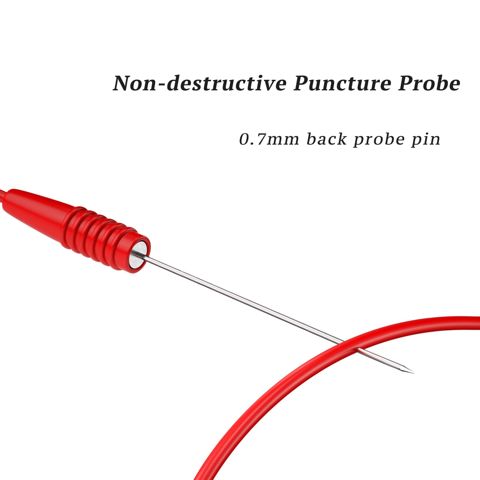 2 cavi di misurazione sonde di prova, presa da 2 mm a sonda di prova in acciaio inox, 20 cm per multimetro test elettrico (rosso e nero)