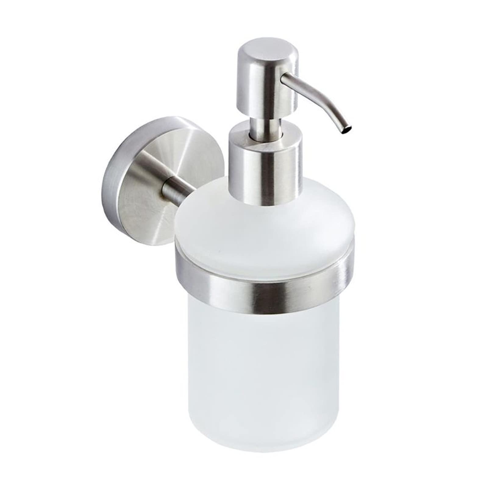 200 ml Edelstahl-Seifenspender für die Wandmontage, Badezimmer, manueller Seifenspender
