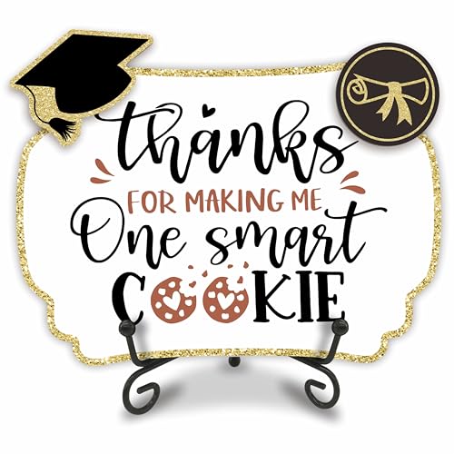 Grad Party Wooden Table Sign – Thanks For Making Me One Smart Coo