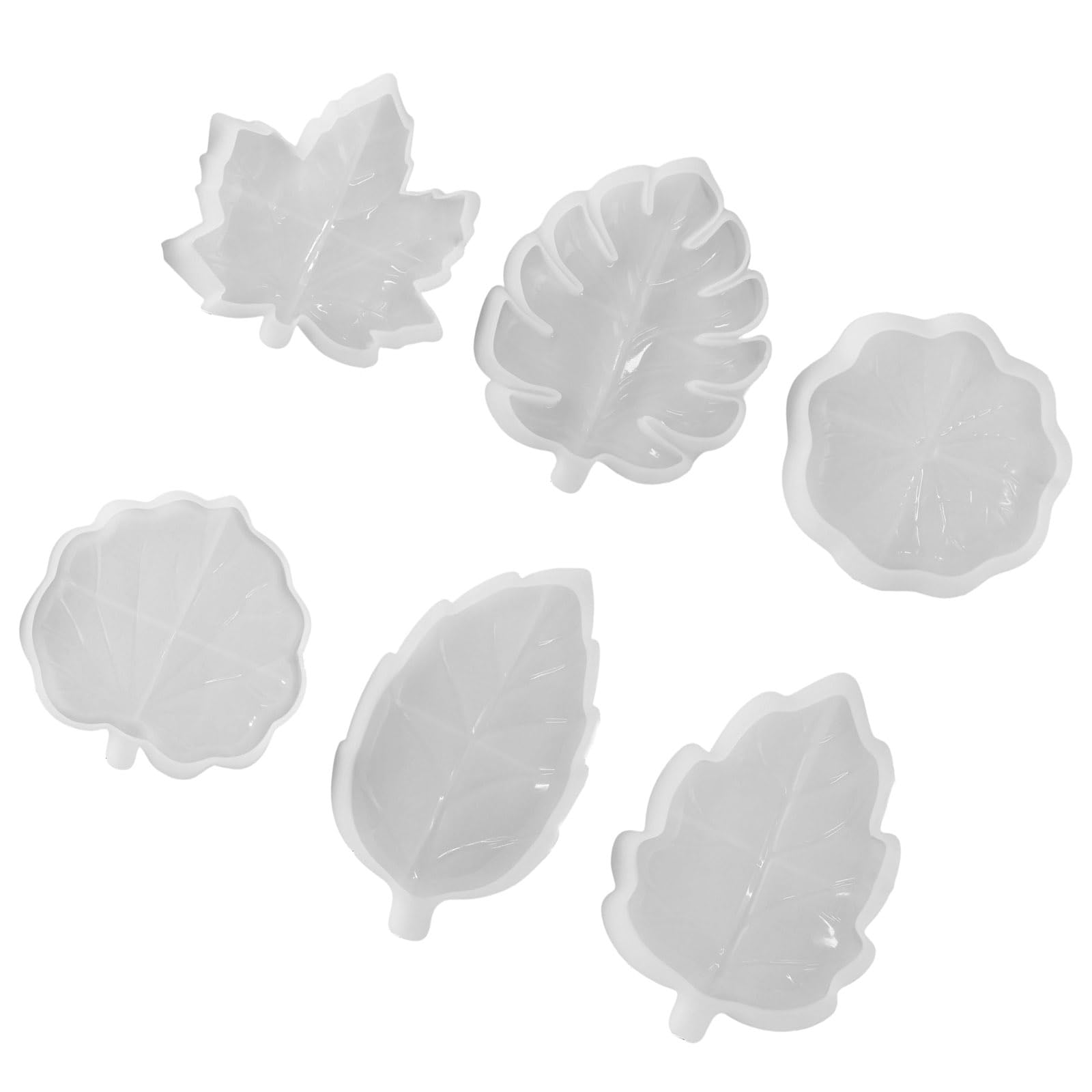 ljhnba Multipurpose Silicone Leaves Trays for Creative Resin Casting and Plasters Crafting High Temperatures Silicone