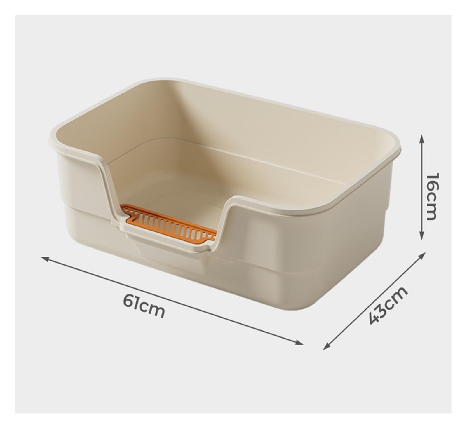 autopulente Grande lettiera for gatti con lettiera for gatti interna con lati alti, toilette for animali domestici, facile da pulire, antispruzzo grande