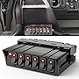 Nilight - 6 Gang Rocker Switch Box SPST Toggle Switch Panel 12V 24V 20A Switch Panel 60Amp Max for Automotive Cars Vehicles Boats RVs Campers SUVs