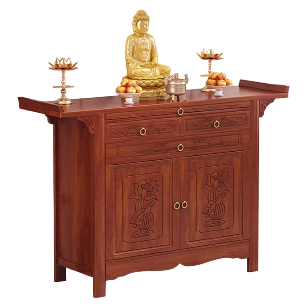 Niche Bouddha de 108 cm pour organiser vos offrandes et purifier l'espace de prière