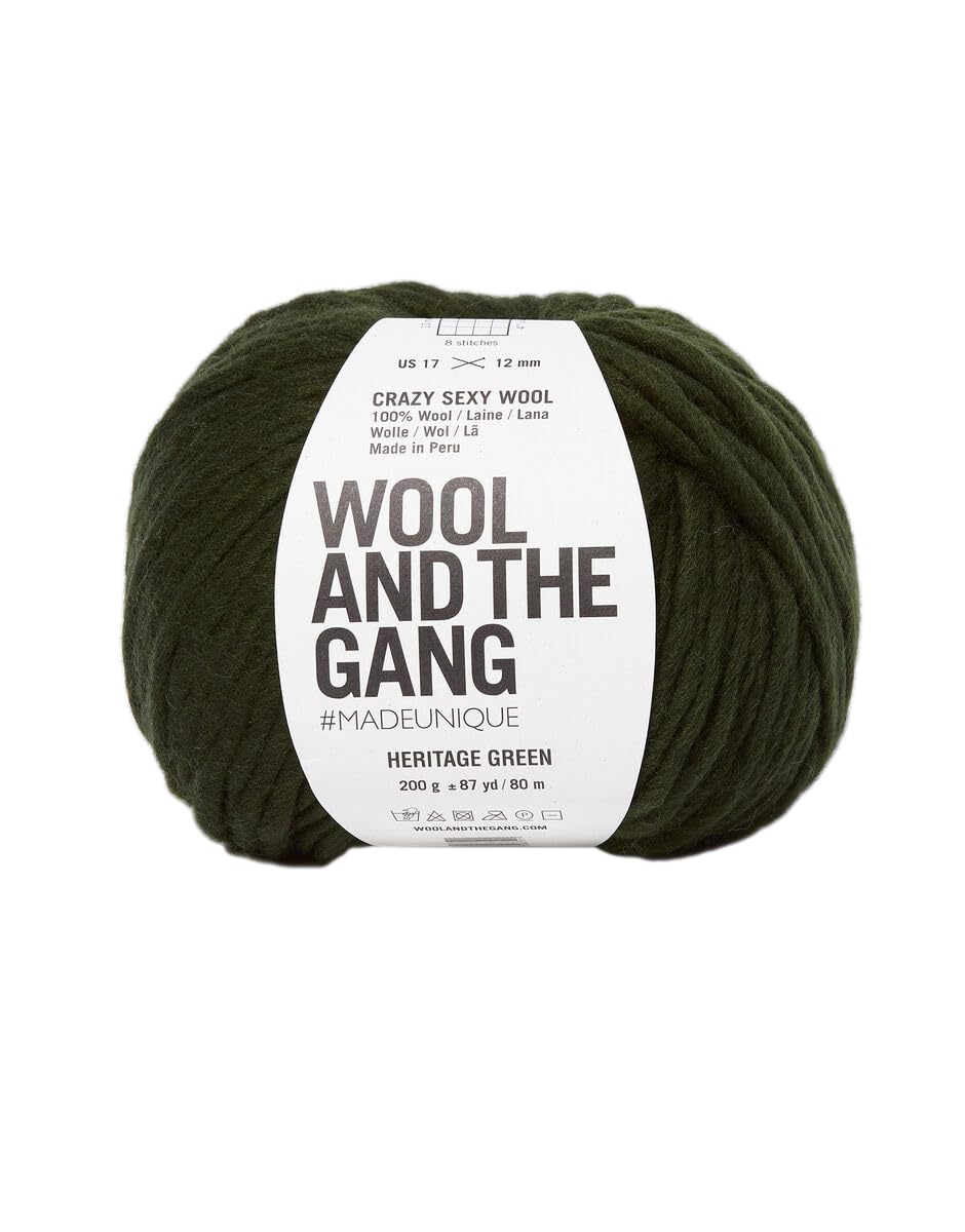Wool and the Gang Crazy Sexy Wool, Heritage Green (290), 100g