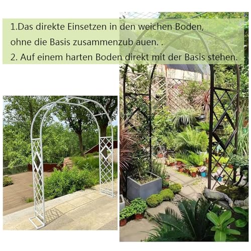 Arche de jardin en acier noir de 2,7 m pour sublimer vos allées de roses - 7