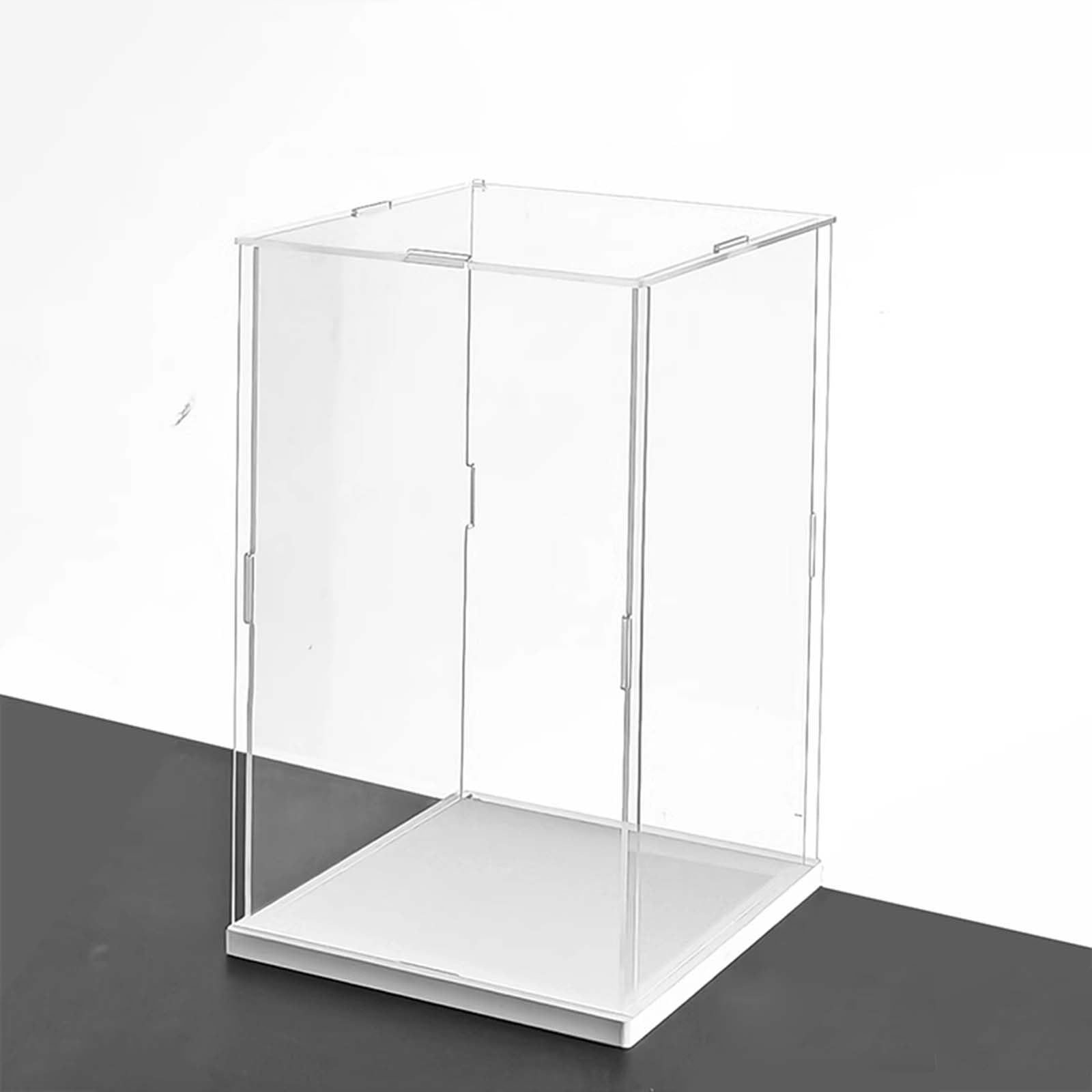 cajas de metacrilato Cajas Transparentes Antipolvo para Exposición Extra Grandes 23.6x27.5x35in, Caja Acrílica de Almacenaje con Base para Exposición de Zapatillas de Firma, Coleccionables Vitrina Ant