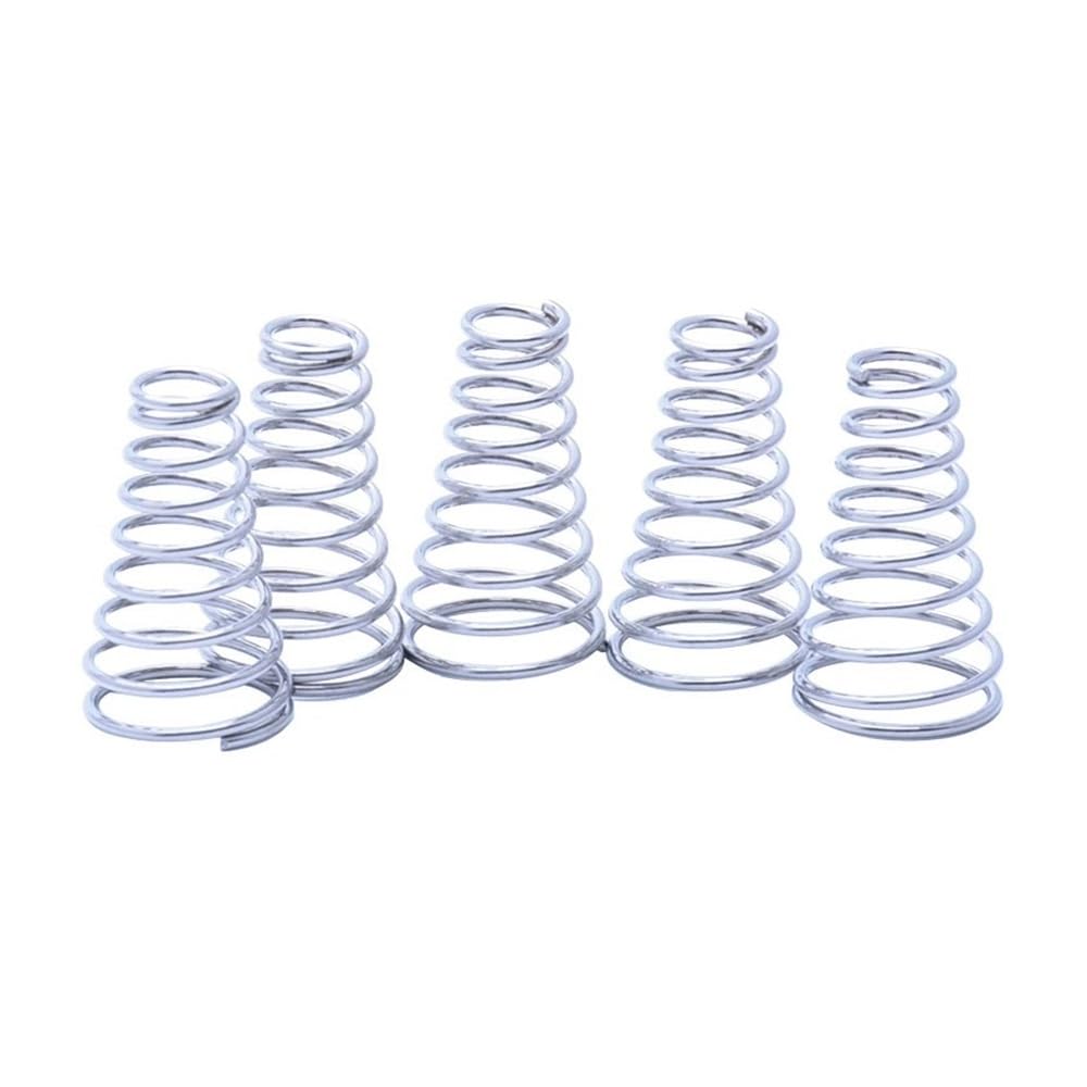 Metal Springs 10pcs 304 Stainless Steel Tower Spring Taper Pressure Spring Wire Dia 0.4 0.5 0.7mm Conical Cone Return Spring (Size : 10pcs 0.7 * 6.5-14 * 15mm)