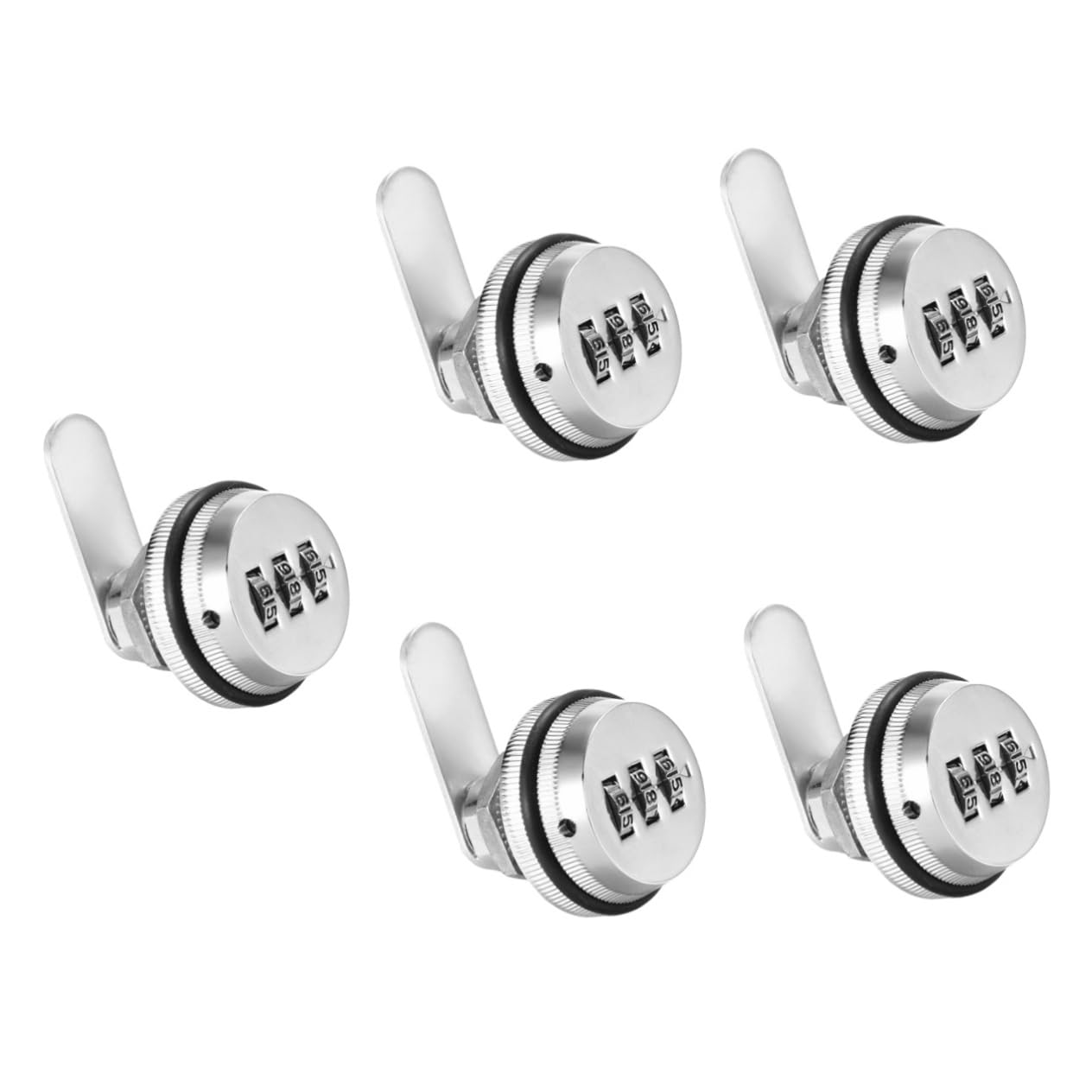 SHINEOFI 5 Stück Sichere Passwortschloss für Schränke Stelliges Zahlenschloss für Aktenschränke Kleiderschränke Vielseitig Einsetzbar für Büro und Zuhause Elegantes Design