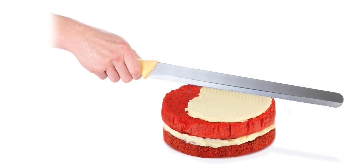 Tescoma Cuchillo para Tarta 30cm Delicia, Metal, Crema, 50.5x13.1x3 cm