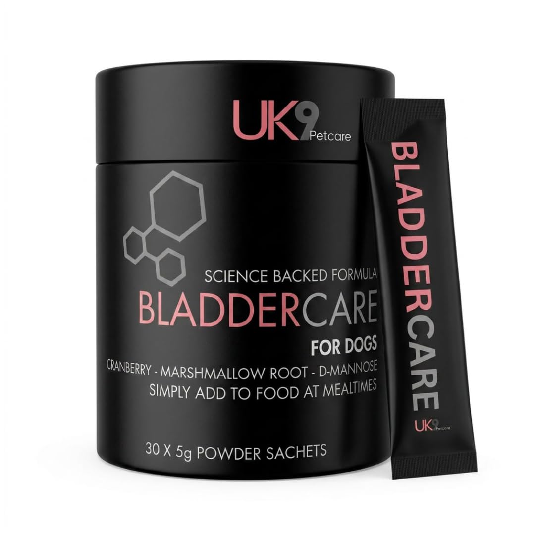 UK9 BladderCare for Dogs Dog UTI Treatment and Urinary Tract Infection Remedy for Dogs Cystitis Style Dog Incontinence and Bladder Infection Treatment D Mannose Cranberry UTI Support Powder 30 Sachets