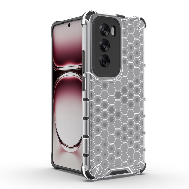 Image of Plastic Bumper Back Case Cover for Oppo Reno 12 5G (Transparent)