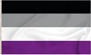 Storm&Lighthouse Asexual Flag Ace Flag Asexuality Flag Pride LGBTQ+ Flags 5ft x 3ft with Eyelets