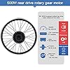 Niczu Kit de Conversion de Vélo Électrique Étanche Adaptée au Vélo Route 36V 48V 250W 500W Ensembles Moteurs Rotatifs à Entraînement Arrière 20 24 26 27,5 28 29 Pouces 700C Roue Arrière,36V500W-20in #2