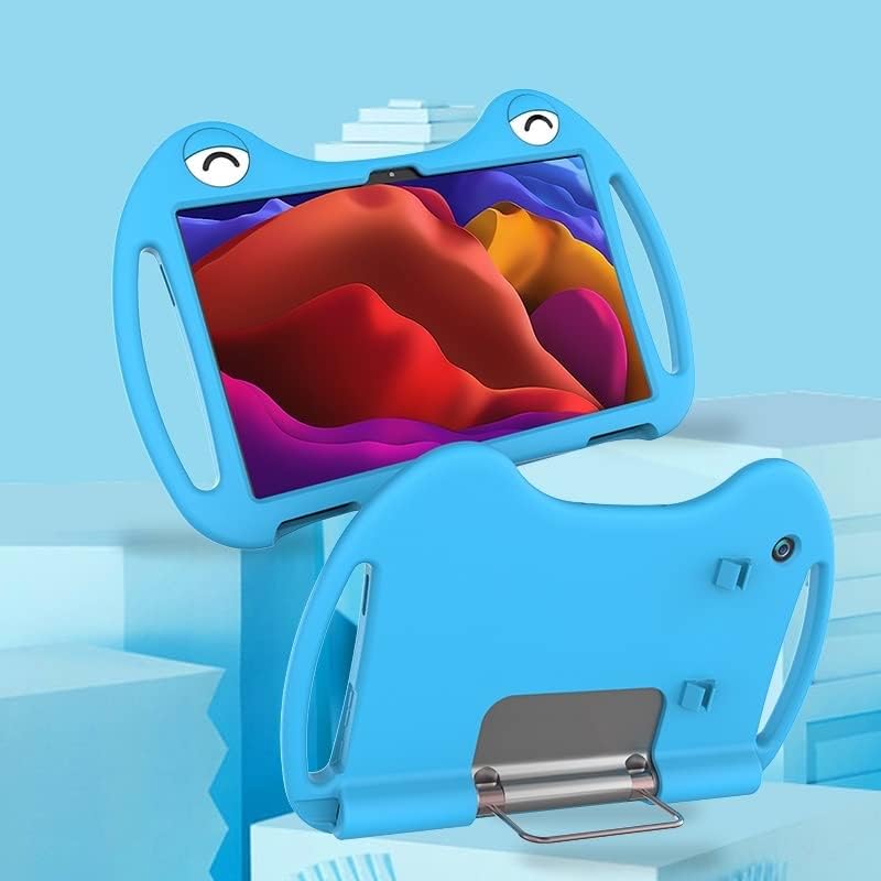 Silicon Kids Case for Lenovo Yoga Pad 11 Tablet PC Funda Cover for Yoga Tab 11 YT-J706F Tablet Adjustable Folding Stand Cover (Color : Blue)