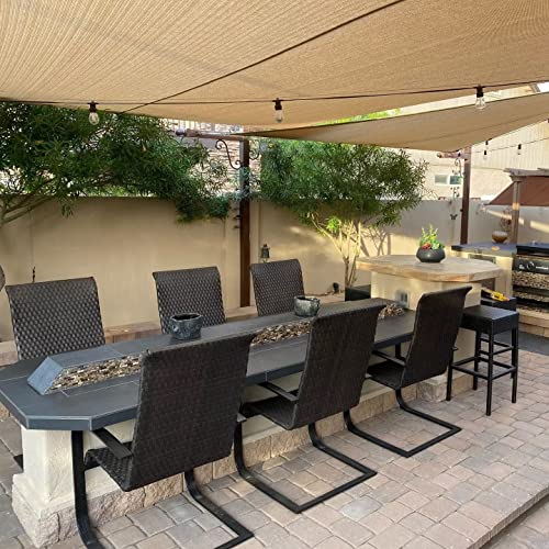Lehood Sun Shade Sail, Rectangle Canopy Sail Uv Block Sun Shade For Outdoor Patio Garden Backyard, Outdoor Shade Sail (6.5' X 9'10'', Blue) #TOP6