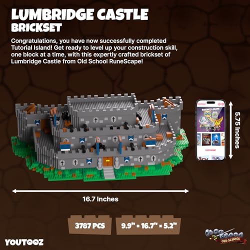 Youtooz Lumbridge Castle Brick Set, RuneScape Collectible Building Kit, Display Construction Set for Fans and Collectors - 4