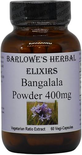 Barlowe's Herbal Elixirs Bangalala (Eriosema Kraussianum) | Cápsulas en polvo | 400 mg por cápsula | Hierba de vitalidad masculina sudafricana | 60