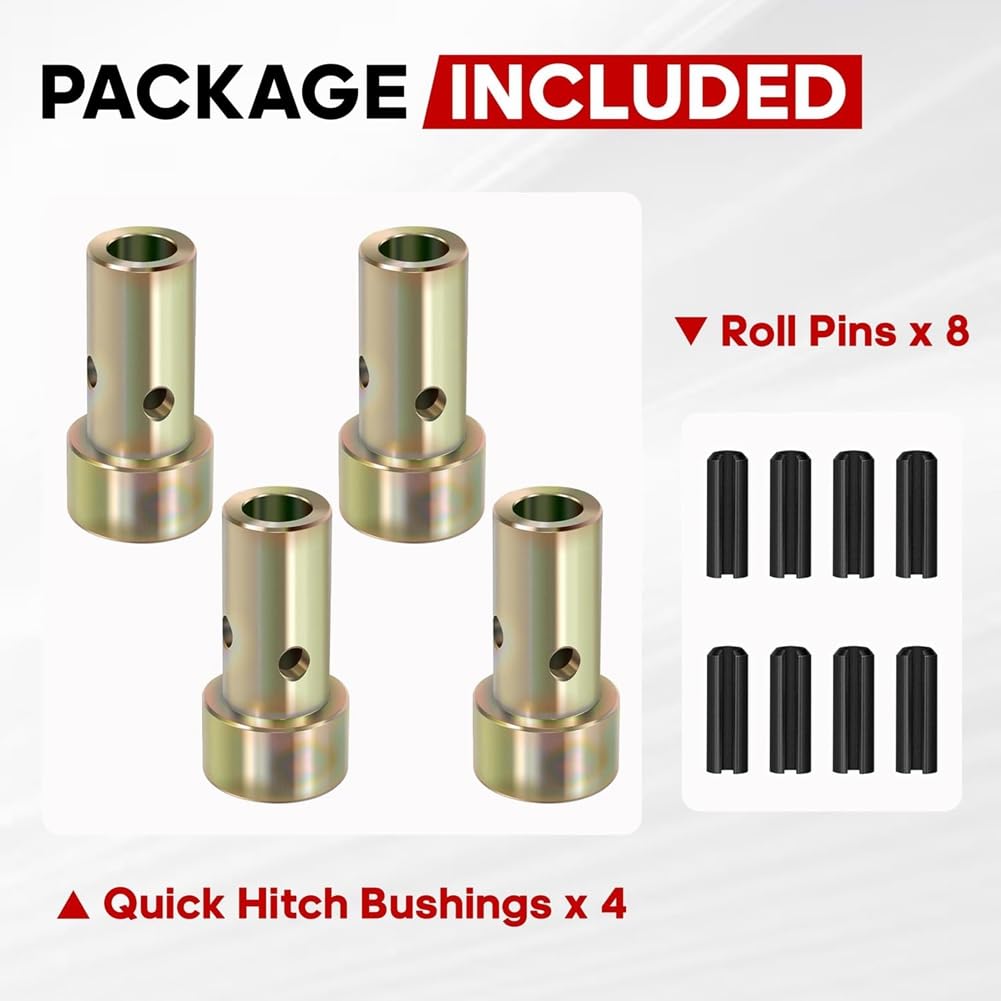 Kit de Bujes de Enganche Rápido Cat 1, Conjunto de Adaptadores de Enganche de 3 Puntos, Kit de Conversión de Enganche Rápido Cat 1.