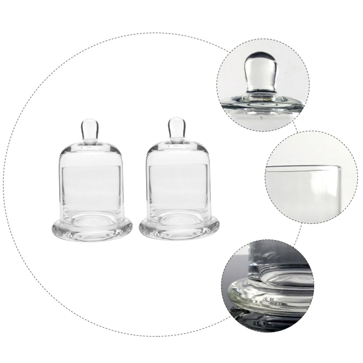 LALAFINA 2 Set Portacandele e Rilassante Design in Vetro per Candele per Decorazioni di Feste e Anniversari
