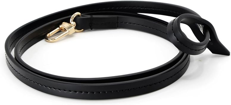 Bag Strap Leather Replacement Straps Adjuster Shoulder Bags Straps Black, Length100cm