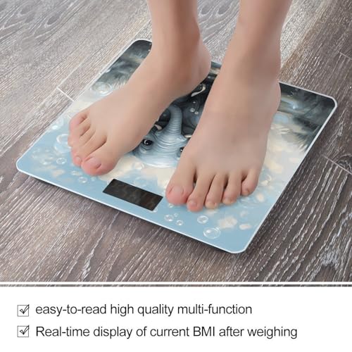 Báscula digital para baño con diseño elefante, 400 lb miniatura 5