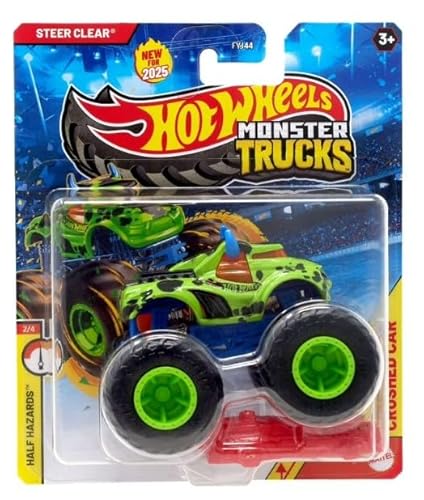 Hot Wheels Monster Trucks 1:64 Scale New for 2025 Steer Clear Half Hazards 2/4