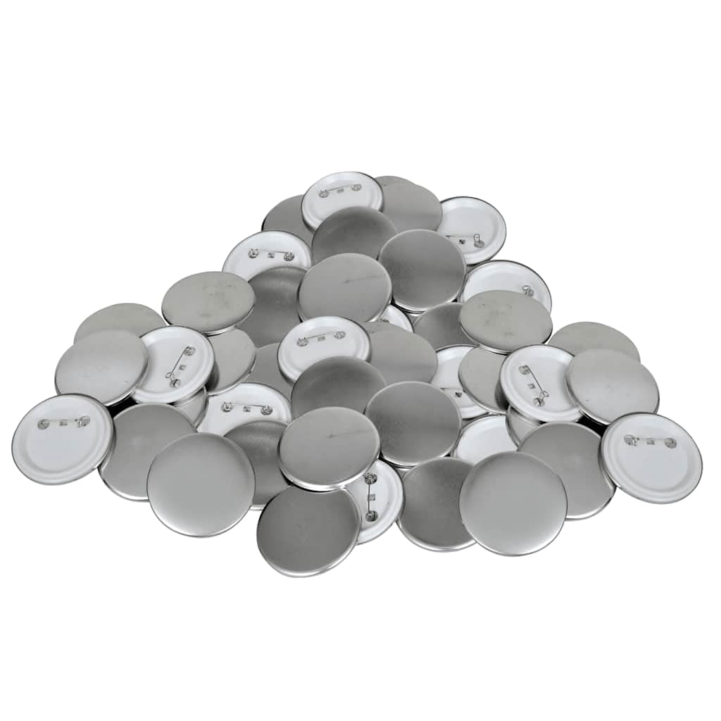 Juego de 500 piezas de botones (58 mm), color plateado