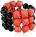 Round and Cube Shaped Bead Stretch Bracelet, 7"