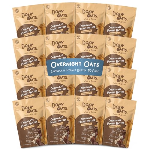 Dozy Oats Overnight Oatmeal Packets, Chocolate Peanut Butter Multipack with