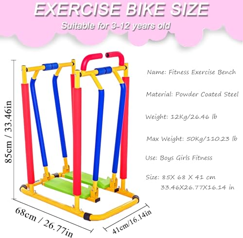 Children's Treadmill for Kids Fitness Exercise, Kids' Adjustable Fun Exercise Toy, Indoor Outdoor Fitness Equipment,Gifts Idea for Boys and Girls Ages 3-12 Years Old - Image 3