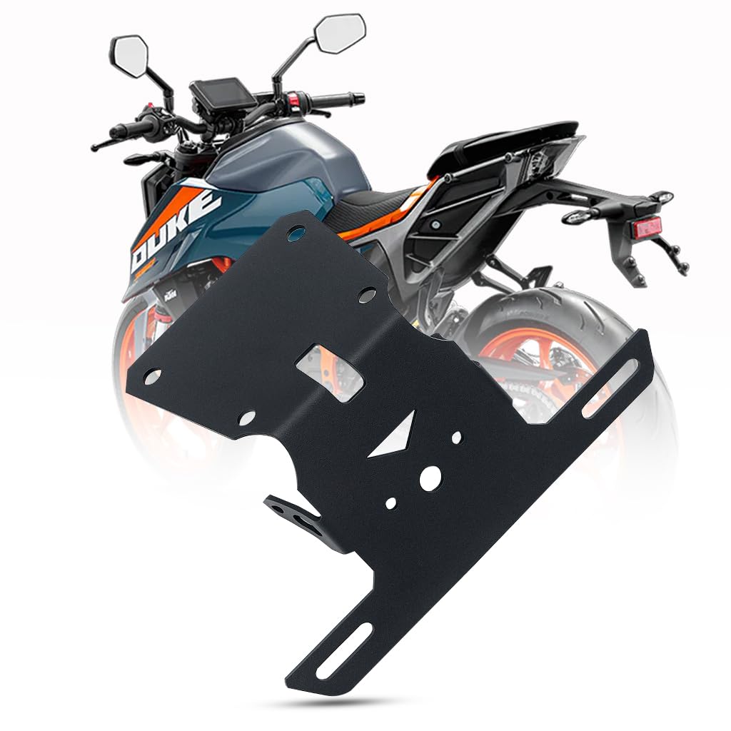 VAGARY Heavy Duty Tail Tidy Number Plate Holder for Duke & RC 250/390 Gen 3 – Black Metal Bracket-image-25