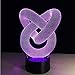 Produktbild 3D Led Abstrakte Kreis Liebe Knoten Bulbing Licht Hologramm Illusion 7 Farben Ändern Dekor Lampe Beste Nachtlicht Geschenk Für Home Deco