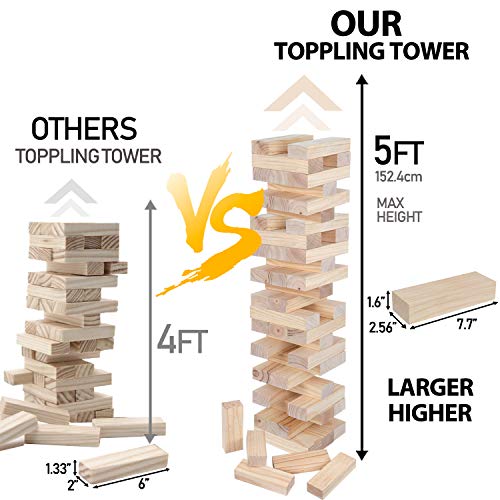 Nova Microdermabrasion 54 Pieces Giant Toppling Tumble Tower Blocks Game