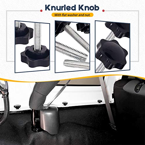 Hilitchi Clamping Hex Shaped Hand Knob Handle Replacement Handle Black Plastic Knob Grip Screw On Type Stud With Nuts And Washers(M8X50-20Pcs) #TOP2