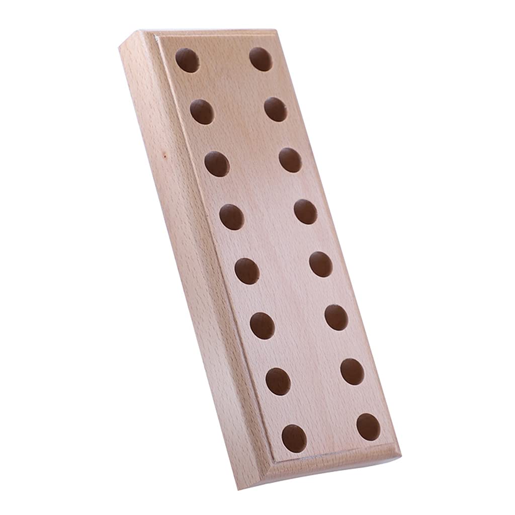 hokojix Carving Punching Tools Pine Leather Craft Rack Stand Holder Organizer Storing Leather Tool Storage Box