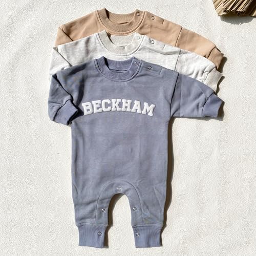 Custom Puff Name Baby Bodysuit – Personalized Multi-Color Romper for Boys & Girls, Baby Sweatshirt Bodysuit, Bubble Romper, Newborn Gift2