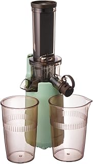 レコルト コールドプレスジューサーミニ スロージューサー ミキサー 低速回転 洗いやすい お手入れ簡単 小型 コンパクト 軽量 皮ごと 無水ジュース フローズンデザート レシピブック付き RCJ-1 (セージグリーン)