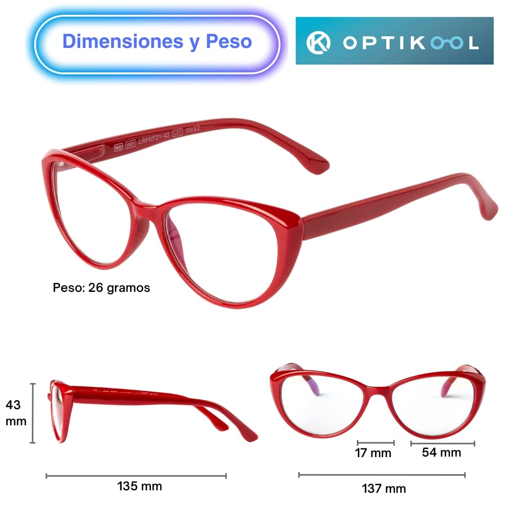 gafas luz azul mujer - antireflejo, flexibles y ligeras - gafas presbicia mujer - blue light glasses - reading glasses - mayor bienestar frente a pantallas.