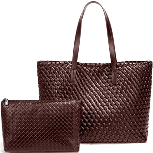 Large Capacity Shoulder Handbag Women Woven...