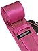 HISDERN Mens Ties Hot Pink Ties for Men Formal Tie and Pocket Square Set Silk Classy Necktie Handkerchief for Wedding Business Graduation School Party