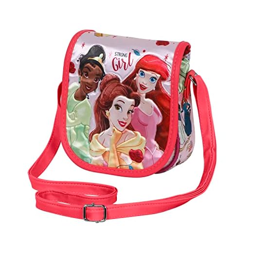 Princesas Disney Strong-Bolso Muffin Mini, Rosa, 16.5 x 16.5 cm