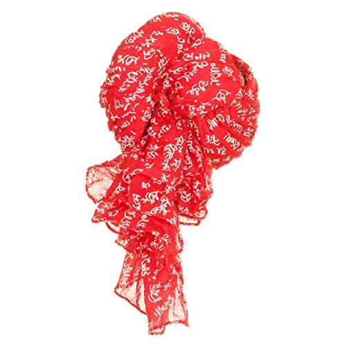 Écharpe coton rouge femme imprimé blanc pour vos sorties citadines et soirées en terrasse
